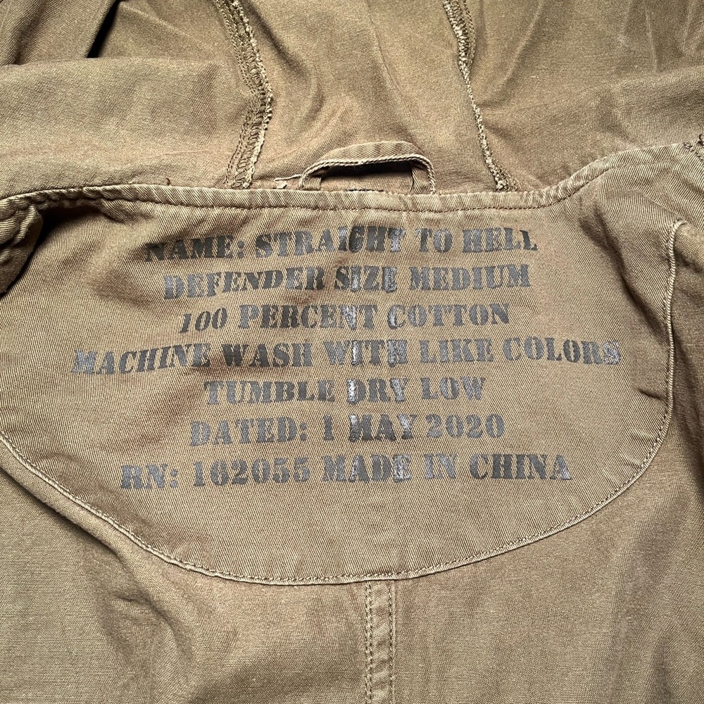 Straight To Hell Green Fishtail Parka medium - Picture 9 of 11